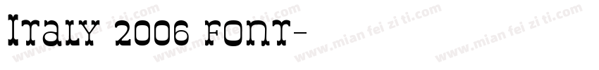 Italy 2006 font字体转换
